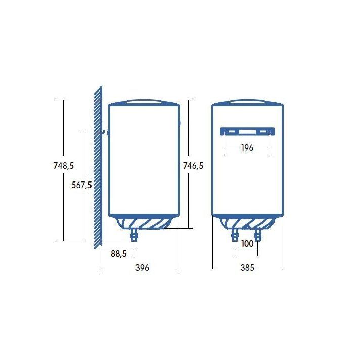Apvalus elektrinis vandens šildytuvas Cata CTR-50-M, 50 l, 1 500 W
