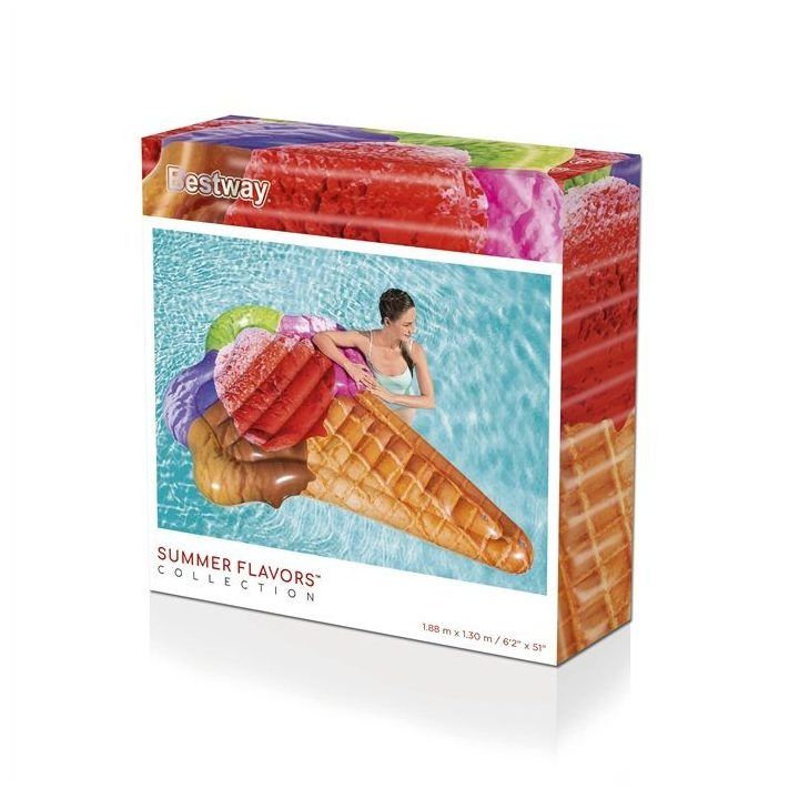 Pripučiamas vandens čiužinys ledų formos Bestway Ice-Creammat, 188 × 130 cm