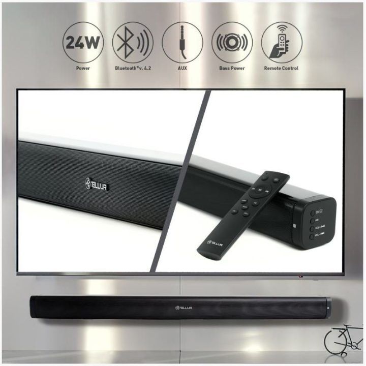 Bluetooth garso juosta Tellur Kali, 24 W, juoda