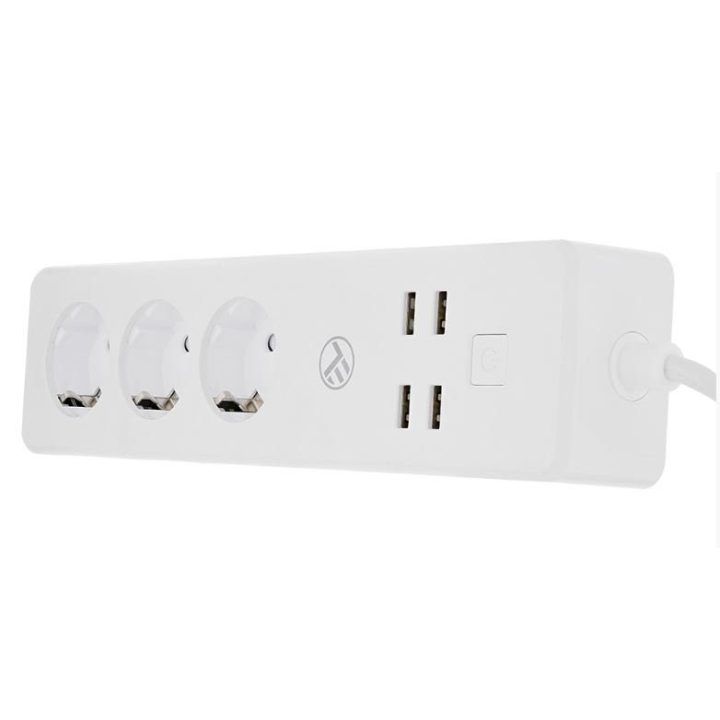 Išmanusis Wi-Fi maitinimo ilgintuvas Tellur, 3 lizdai, 4 USB, 2200 W, 1,8 m