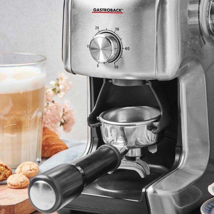 Kavamalė su smulkinimo peiliukais Gastroback Design Coffee Grinder Advanced Plus, 400 g, juoda ir nerūdijančiojo plieno