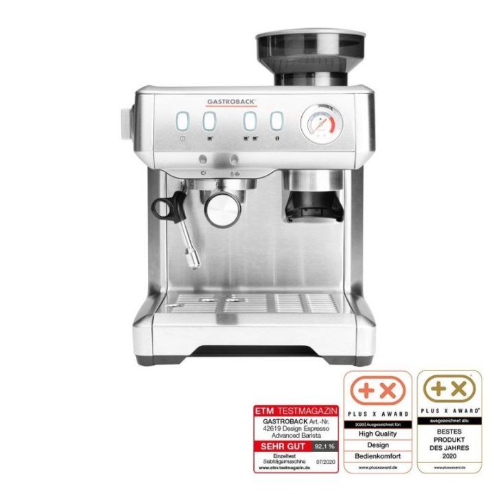 Espreso aparatas Gastroback Design Espresso Advanced Barista, 2,5 l, nerūdijančiojo plieno spalvos