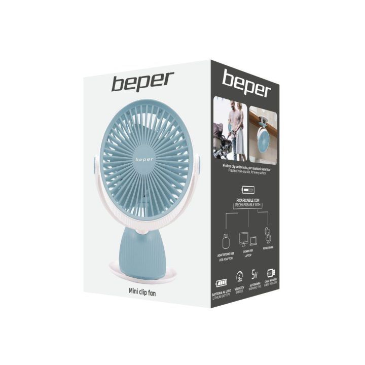 Mini ventiliatorius su tvirtinimo laikikliu Beper P206VEN420, 10 W