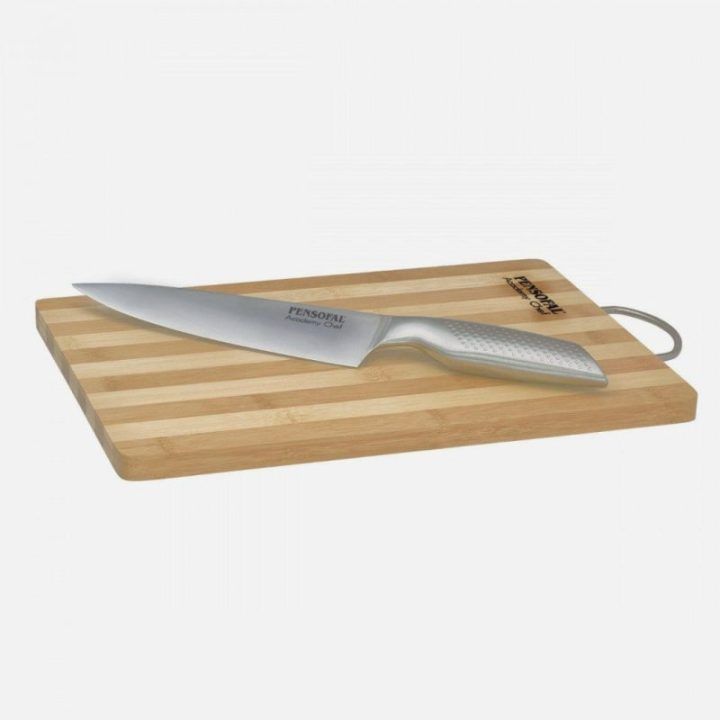Bambukinė pjaustymo lenta su rankena Pensofal Academy Chef, 33,5 × 24 × 1,5 cm