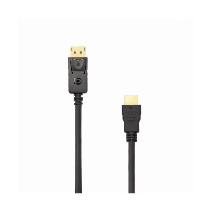 DP–HDMI kabelis su paauksuotais kištukais Sbox, 2 m, juodas