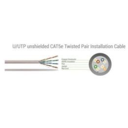 UTP CAT5e tinklo kabelis Sbox UTP-5/R, 5 m, pilkas