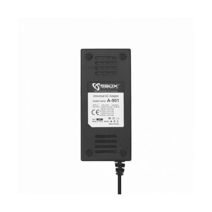 Nešiojamojo kompiuterio maitinimo adapteris Sbox A-901, 90 W, juodas