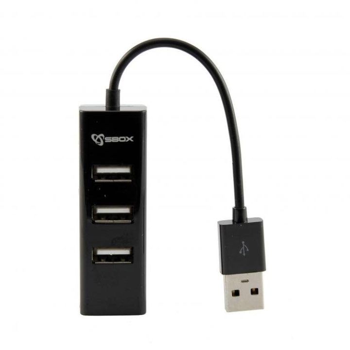 USB 2.0 šakotuvas Sbox H-204, 4 prievadai, juodas