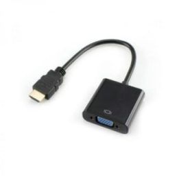 HDMI į VGA adapteris Sbox AD.HDMI-VGA, 0,2 m, juodas