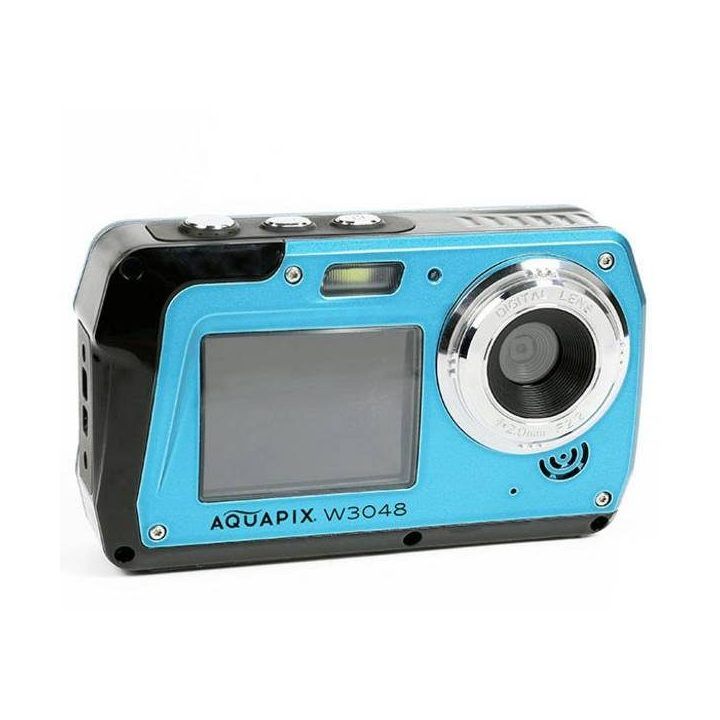 Veiksmo kamera su dviem ekranais Easypix Aquapix W3048-I Iceblue Edge, iki 3 m, šviesiai mėlyna