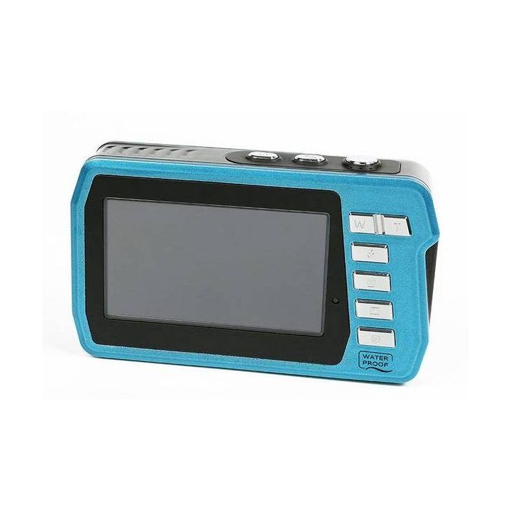 Veiksmo kamera su dviem ekranais Easypix Aquapix W3048-I Iceblue Edge, iki 3 m, šviesiai mėlyna