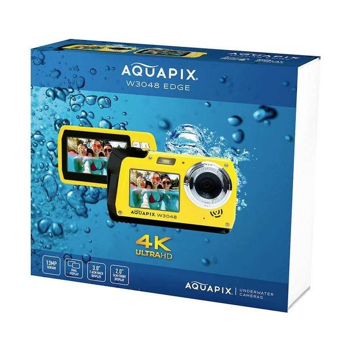 Vandeniui atsparus skaitmeninis fotoaparatas Easypix Aquapix W3048-Y Edge, geltonas