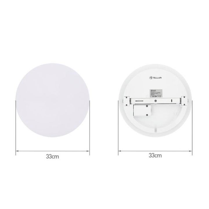 Apvalus išmanusis LED lubinis šviestuvas Tellur, 24 W, baltas