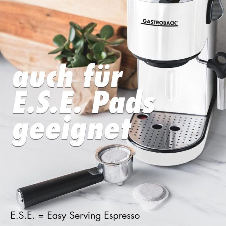 Espreso kavos aparatas Gastroback Design Espresso Piccolo, 1,5 l, 1400 W, baltas
