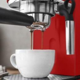 Espreso kavos aparatas Gastroback Design Espresso Piccolo, 1,5 l, raudonas