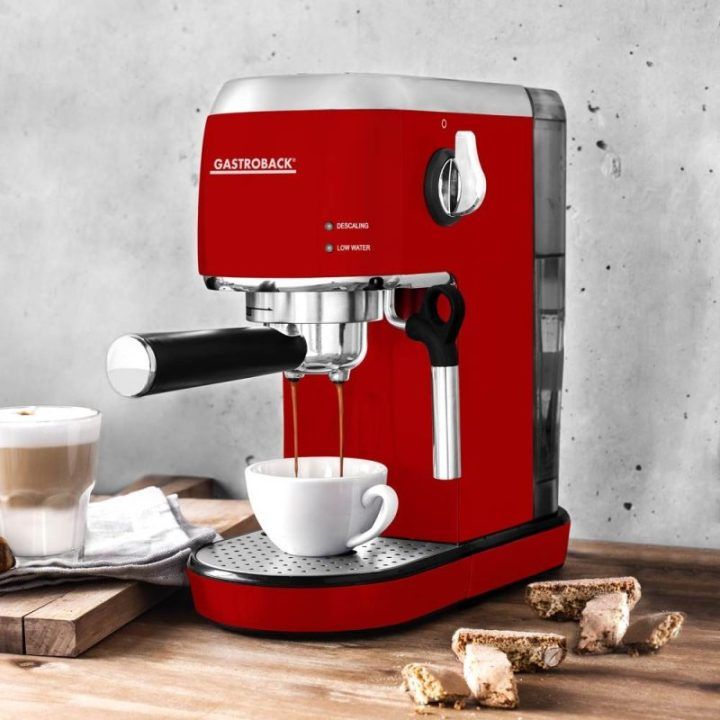Espreso kavos aparatas Gastroback Design Espresso Piccolo, 1,5 l, raudonas