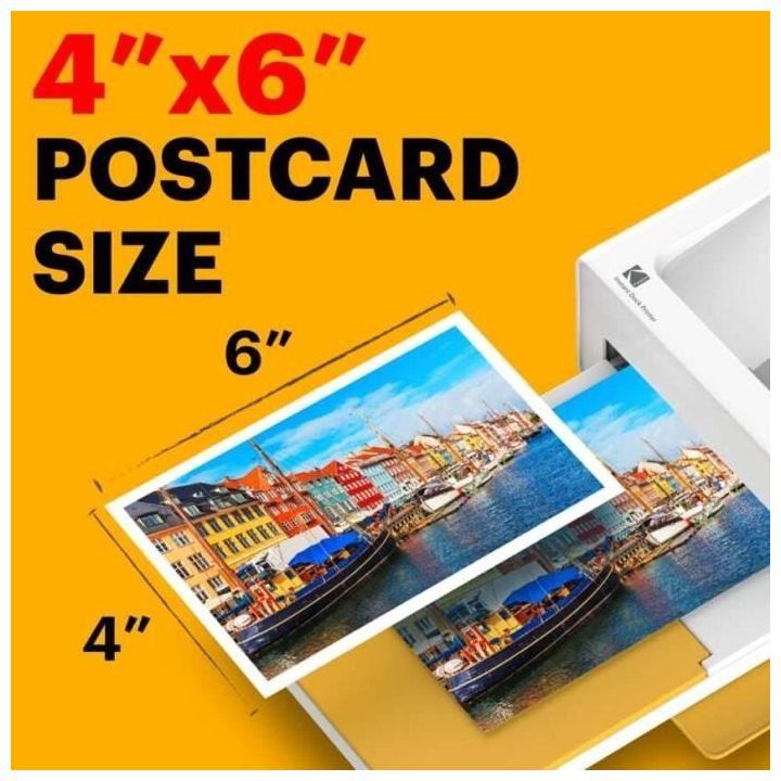 Nuotraukų spausdintuvas su Bluetooth Kodak PD460, 10 lapų, geltonas