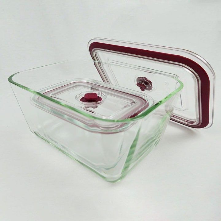 Borosilikatinio stiklo maisto laikymo indų rinkinys Jata HREC4205, 2 vnt., 800 ml ir 3 l