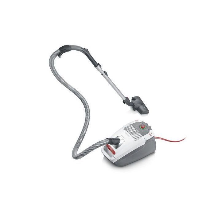 Dulkių siurblys su HEPA 13 filtru Severin BC 7047, 850 W, 4 l, baltas su raudona