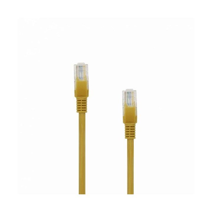 UTP tinklo kabelis CAT5e Sbox UTP-05Y, 0,5 m, geltonas