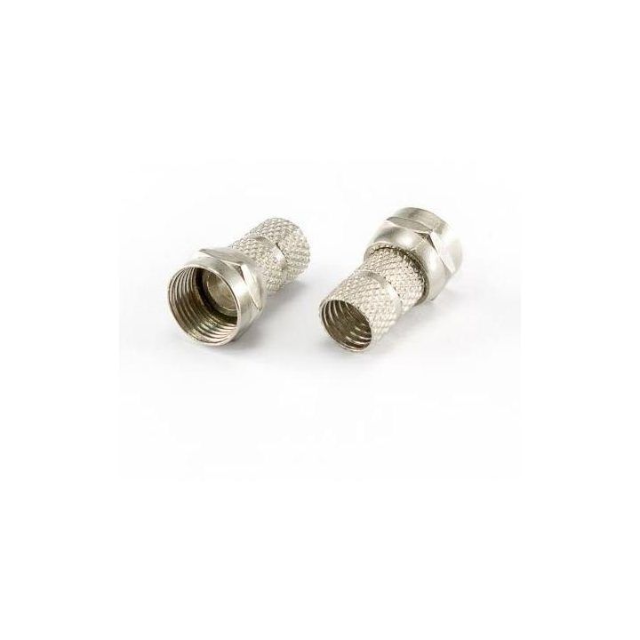 Koaksialinio kabelio F jungtis RG-6 Sbox KON-F, 18 mm, sidabro spalvos