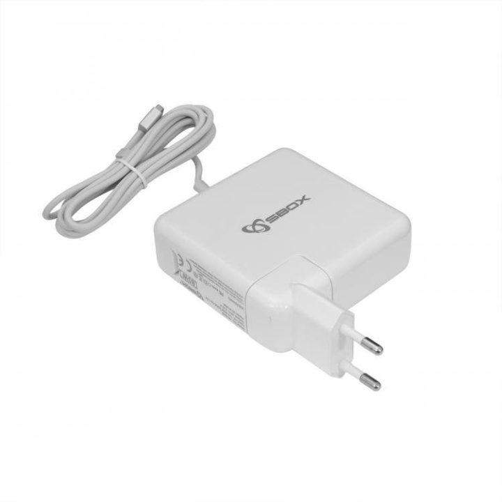 Nešiojamojo kompiuterio įkroviklis MacBook su MagSafe 2 Sbox AP-85W, 85 W, baltas