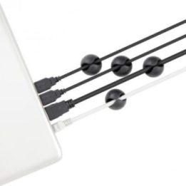 Kabelių laikikliai Sbox CCP-301, 4 vnt., 29 × 15 mm, juodi