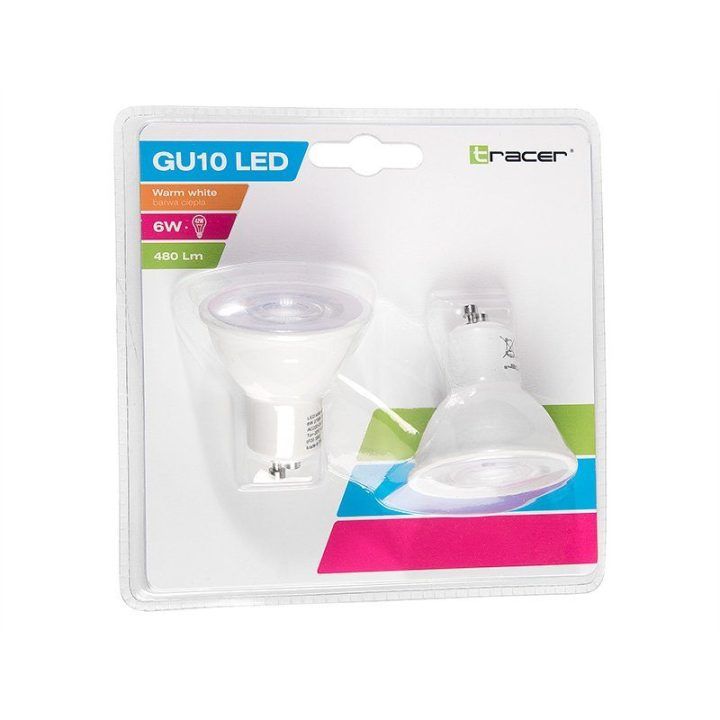 GU10 LED lempučių rinkinys Tracer, 2 vnt., šiltai balta šviesa