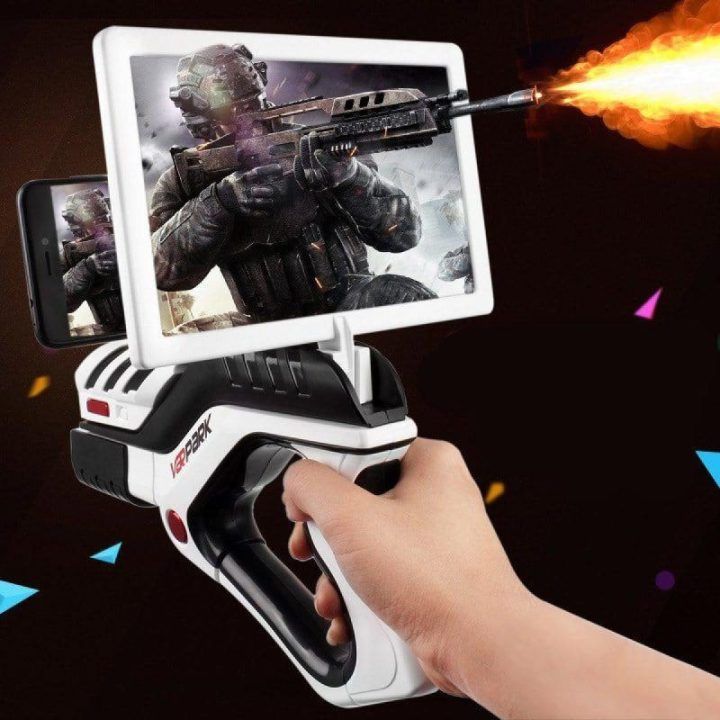 AR žaidimų pistoletas Android ir iOS įrenginiams Enjoy Life, juodos ir baltos spalvos