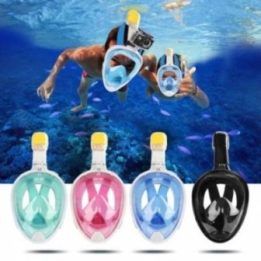 Viso veido paviršinio nardymo kaukė Free Breath M2068G, L/XL, rožinė