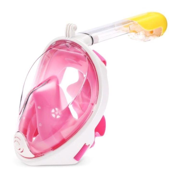 Viso veido paviršinio nardymo kaukė Free Breath M2068G, L/XL, rožinė