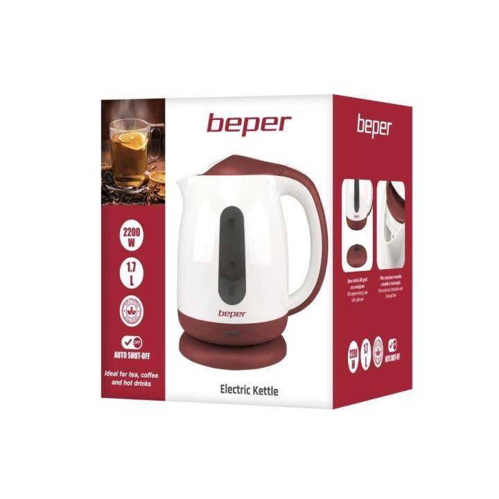 Belaidis elektrinis virdulys Beper P101BOL100, 1,7 l, 2200 W