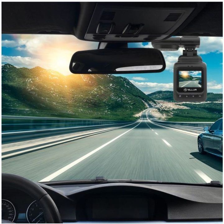 Vaizdo registratorius su GPS Tellur Dash Patrol DC2, Full HD 1080p, juodas