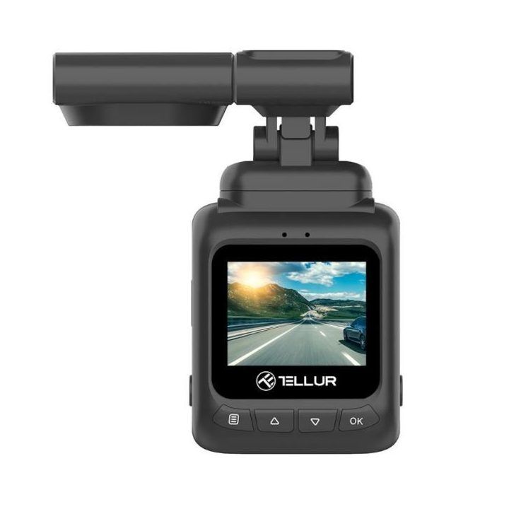 Vaizdo registratorius su GPS Tellur Dash Patrol DC2, Full HD 1080p, juodas