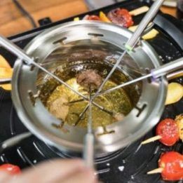 Raclette grilis su fondiu funkcija Gastroback Design Raclette-Fondue Advanced Plus