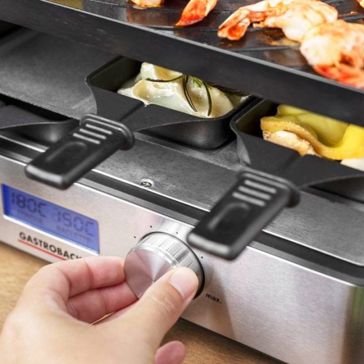Raclette grilis su fondiu funkcija Gastroback Design Raclette-Fondue Advanced Plus