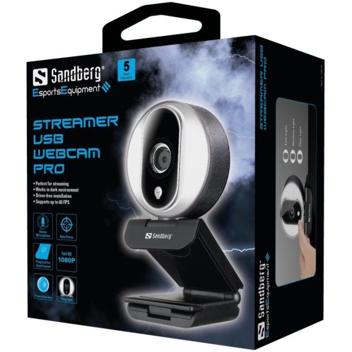 Full HD internetinė vaizdo kamera Sandberg Streamer Pro
