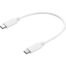 USB-C–USB-C įkrovimo kabelis Sandberg, 0,2 m, baltas
