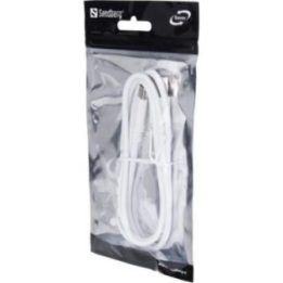 USB-A–USB-C kabelis su kištukinėmis jungtimis Sandberg, 1 m, baltas
