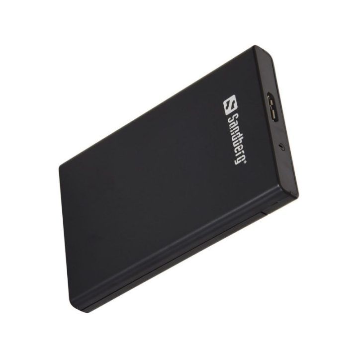 Išorinis 2,5 colio SATA kaupiklio dėklas su USB 3.0 Sandberg, juodas