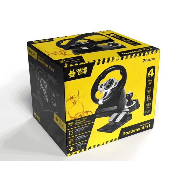 Žaidimų vairas PS3, PS4 ir Xbox One Tracer Roadster, 270°