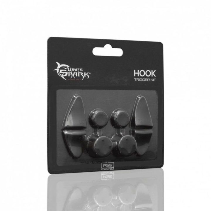 PS5 valdiklio nykščių rankenėlių ir ilgintuvų rinkinys White Shark PS5-513 Hook, juodas