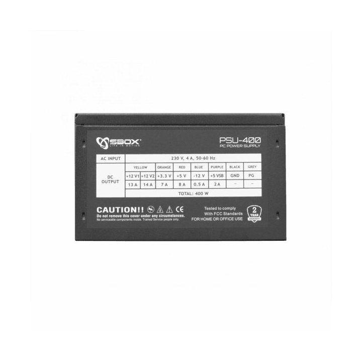 Maitinimo blokas Sbox PSU-400/ATX-400W, 400 W, juodas