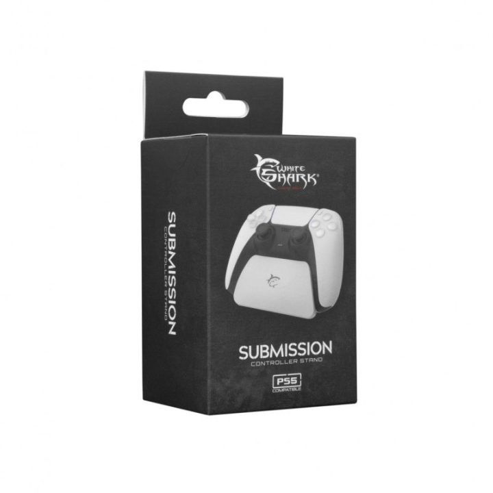 PS5 valdiklio stovas White Shark SUBMISSION, baltas