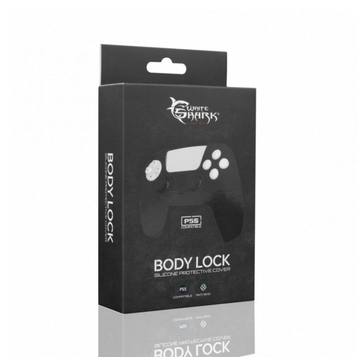 Silikoninis dėklas PS5 valdikliui White Shark Body Lock, juodas