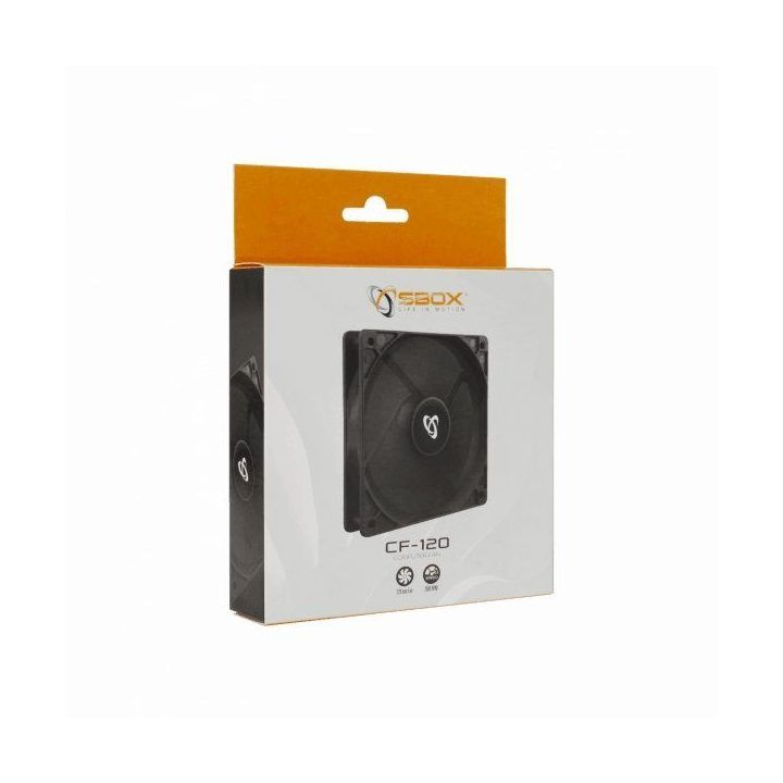 Kompiuterio ventiliatorius Sbox CF-120, 120 mm, juodas