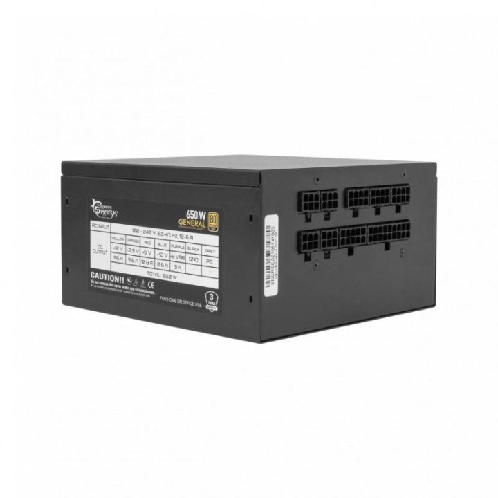 Visiškai modulinis kompiuterio maitinimo blokas White Shark General, 650 W