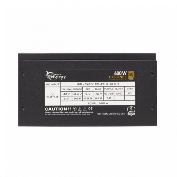 Kompiuterio maitinimo blokas 80 PLUS Bronze White Shark Colonel, 600 W