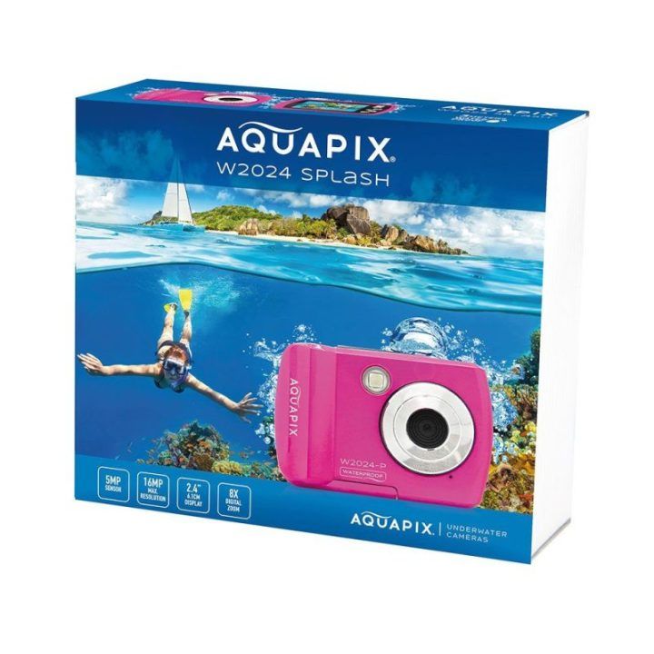 Skaitmeninis povandeninis fotoaparatas Easypix Aquapix W2024 Splash, rožinis