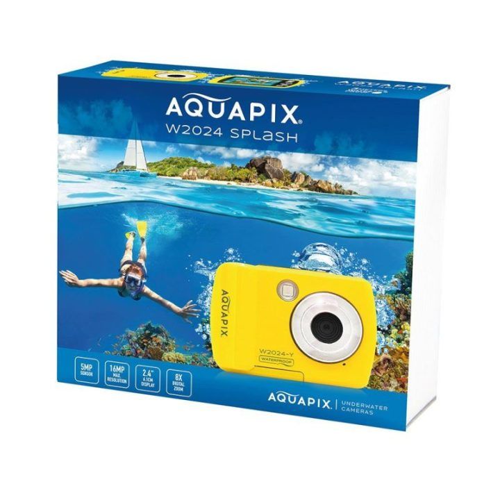 Povandeninis fotoaparatas Easypix Aquapix W2024 Splash, 16 MP, geltonas
